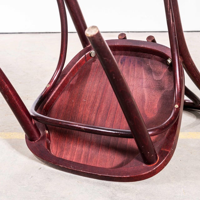 Dark Mahogany Hoop Back Bentwood Dining Chairs, 1980s, Set of 4 For Sale - Image 9 of 12