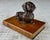 1970s Bronze Dachshund Paperweight on Leather Base For Sale - Image 17 of 18
