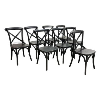 Restoration Hardware Metal Madeleine Side Chairs, Set of Eight For Sale