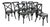 Restoration Hardware Metal Madeleine Side Chairs, Set of Eight For Sale