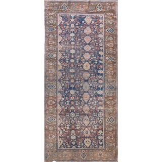 Late 19th Century Handwoven Traditional Wool Tabriz Runner For Sale