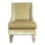 Modern Wingback Down Filled Green Silk Velvet Giltwood Chair For Sale