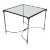 Square Polished Steel and Glass Coffee Table in the Style of Jansen For Sale