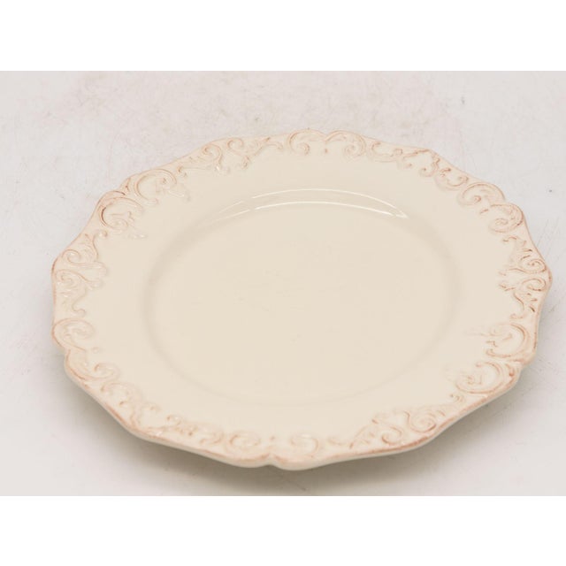 Beige Anthropologie Stoneware Oval Dinner Plates, Set of 12, Portugal Circa 2007 For Sale - Image 8 of 9