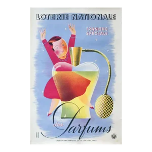 1939 French Loterie Nationale Poster, Parfums (Perfumes)
