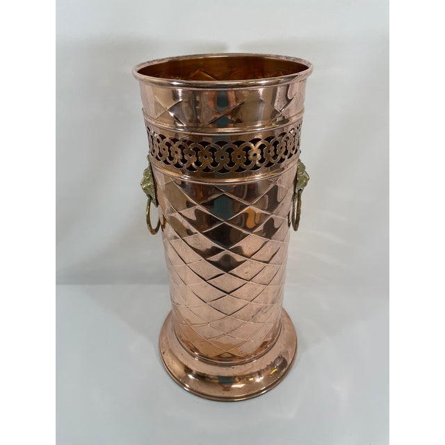 Mid 20th Century French Copper Umbrella Stick Stand For Sale - Image 4 of 16