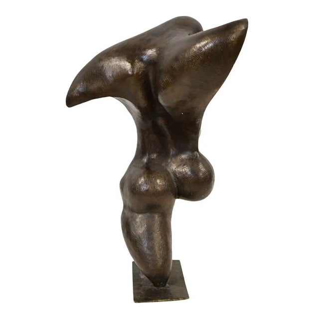 Mid-Century Modern Erwin Binder (American, 1934-1993). Large Bronze, Male Torso, Signed For Sale - Image 3 of 5