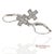 18k Solid White Gold Natural Diamond Cross Shape Earrings Metal Type: 18k Solid White Gold Total Item Weight: 2.3 Grams...