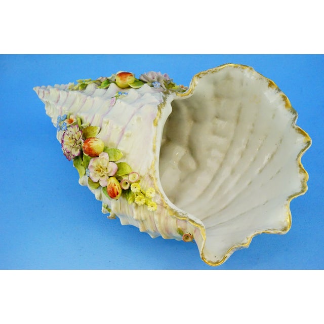 Antique Shell-Shaped Porcelain Centrepiece from C.G Schierholz & Sohn Manufactory of Plaue, Germany, 1800s For Sale - Image 15 of 18