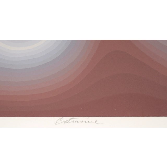 1980s "Extrusive" Abstract Op-Art Serigraph by Roy Ahlgren For Sale - Image 9 of 9