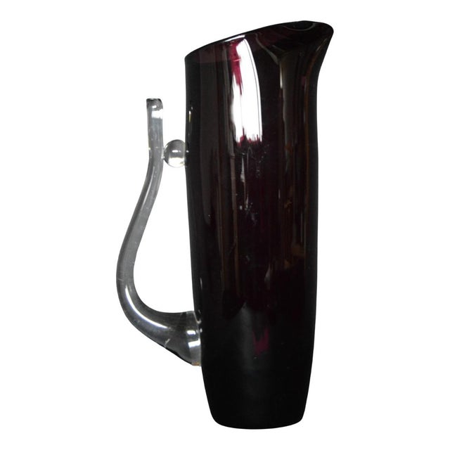 Glass Glass Carafe attributed to Wszewłod Sarnecki, 1980s For Sale - Image 7 of 7