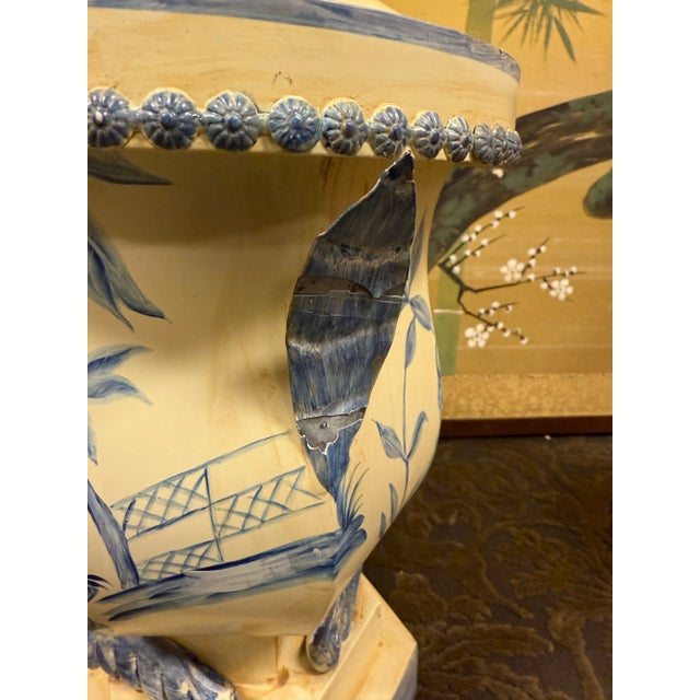 Vintage Chinoiserie Tole Table Lamp With Wicker Shade For Sale - Image 11 of 11