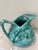 Abstract Studio Art Pottery Pitcher Turquoise Crystalline Glaze Signed HKS c.1960s For Sale - Image 3 of 12