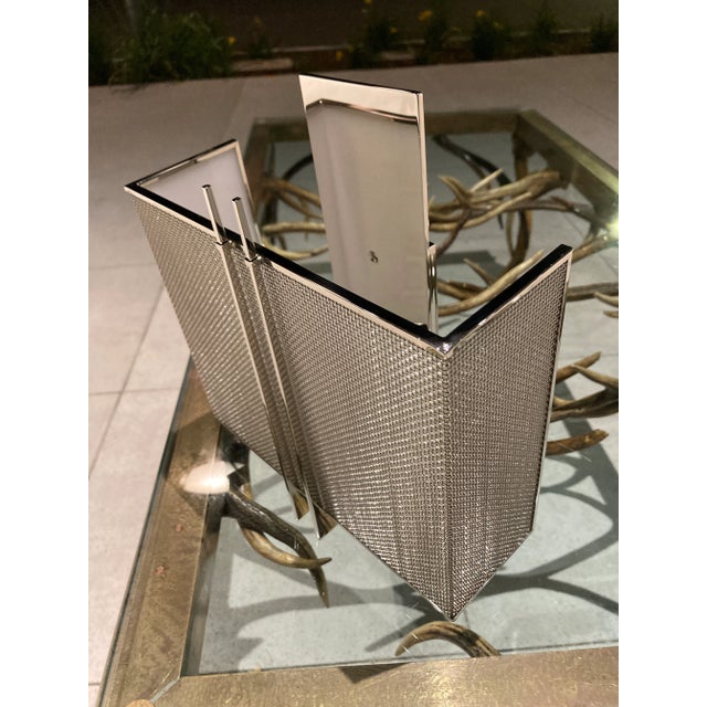 Polished Nickel “Apollo” Wall Sconce With Opaque Shade From Holly Hunt Chicago For Sale - Image 9 of 13