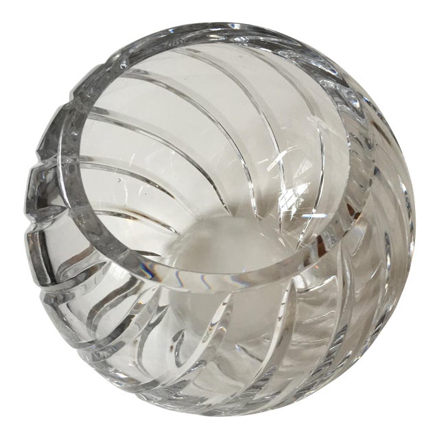 MidCentury Crystal Round Vase/Bowl Chairish