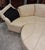Corner Sofa in Cream Leather with Ottoman, 1970s For Sale - Image 4 of 7