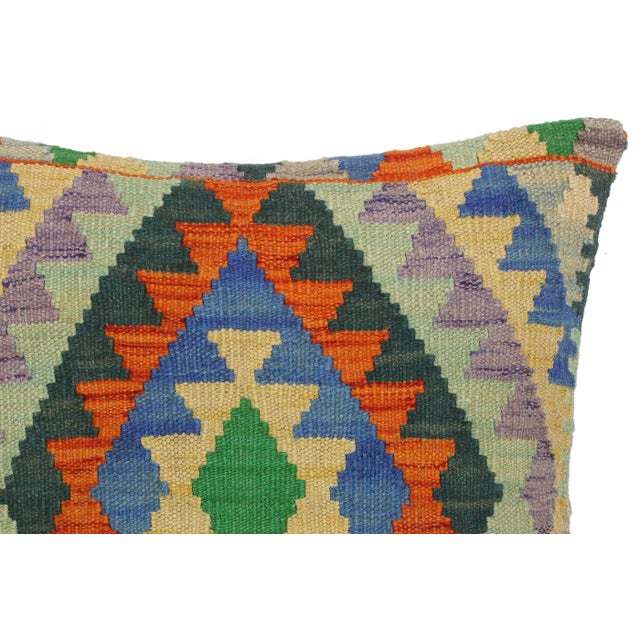 Rustic Southwestern Turkish Octavio Hand Woven Kilim Throw Pillow For Sale - Image 3 of 5