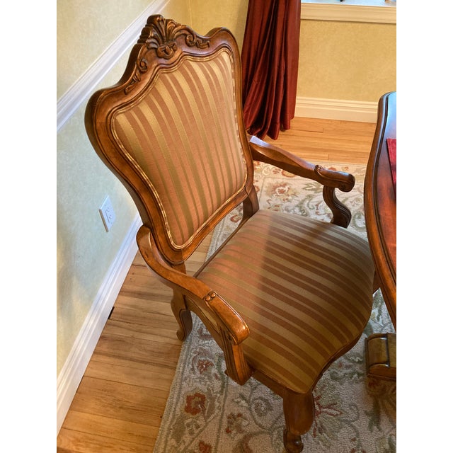 Ethan Allen Tuscany Pedestal Dining Table & 6 Chairs Chairish