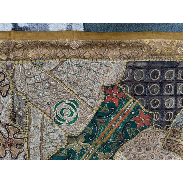 Early 21st Century Indian Tapestry With Hand Sewn Beading For Sale - Image 5 of 12