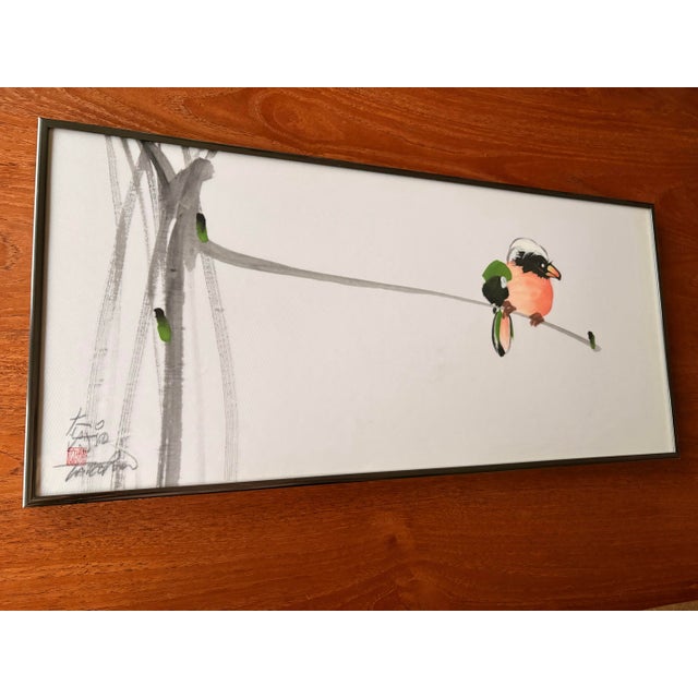 Textile Original Chinese Brush Painting by the Master Watercolorist Gary Poon Tai to (潘大度) For Sale - Image 7 of 8