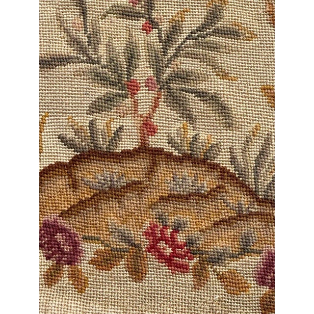 Textile French Needlepoint Chair Cover Tapestry from Bobyrugs, 1890s For Sale - Image 7 of 12