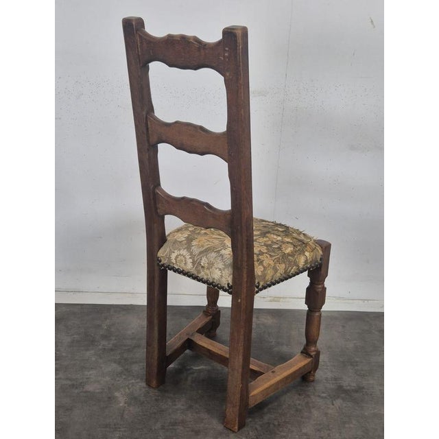 Rustic Chairs with Slatted Backs, Set of 6 For Sale - Image 9 of 12