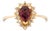 Rubellite and Diamond 14k Yellow Gold Cocktail Ring For Sale