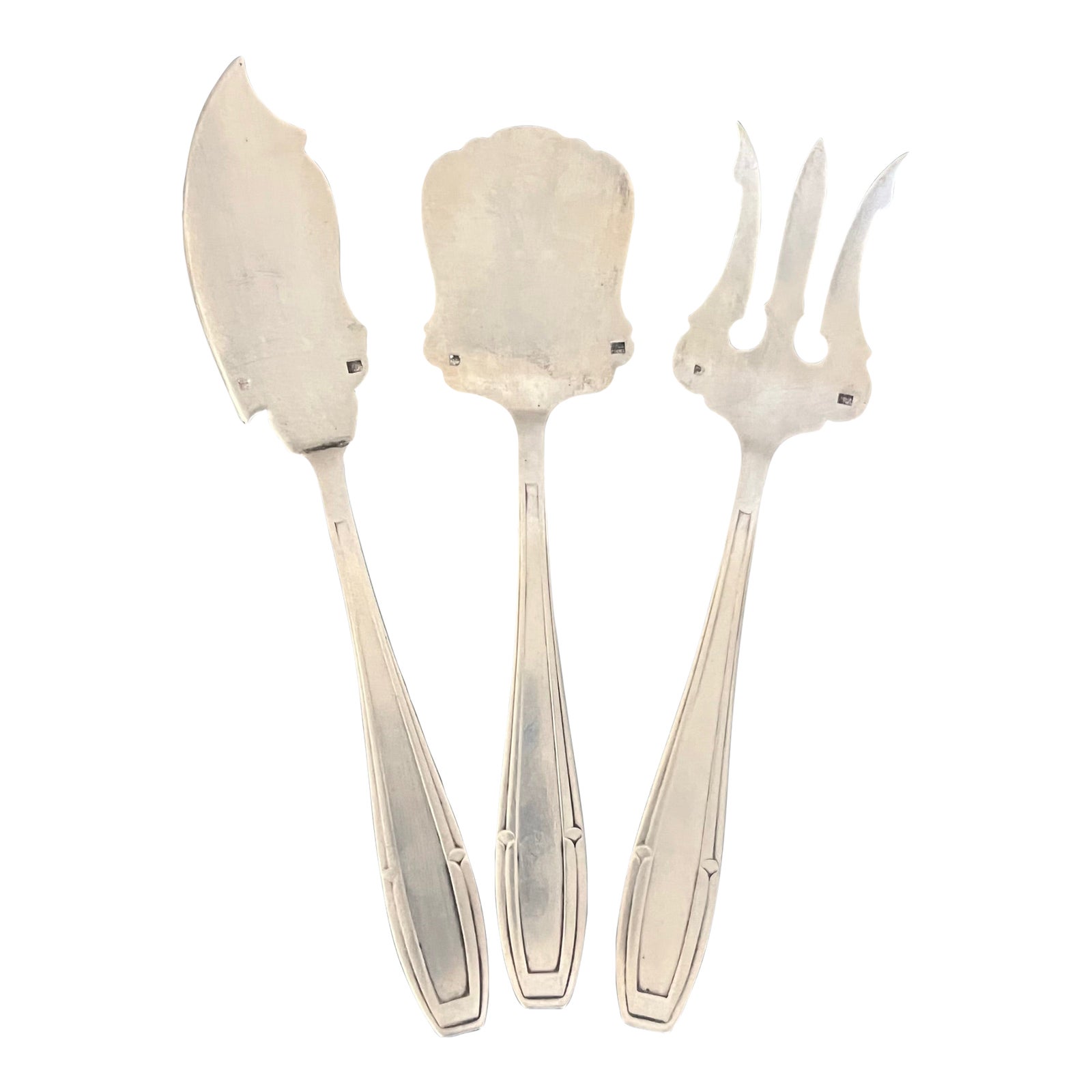 Felix Freres Art Deco Fish Serving Set, C. 1940's | Chairish