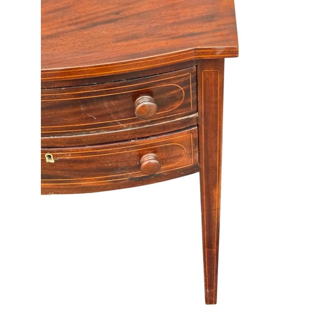 American 19th Century English Mahogany Sheraton Stencil Night Stand/Bedside Cabinet. For Sale - Image 3 of 9