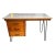 Vintage Petite Wooden Desk With Iron Legs For Sale