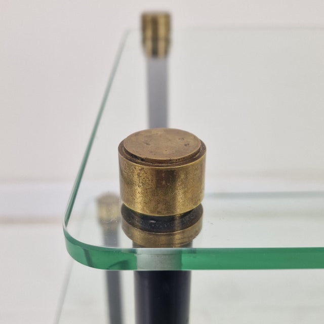 French Modernist Glass and Brass Display Tables from P. Andrieux, 1930s, Set of 2 For Sale - Image 13 of 18