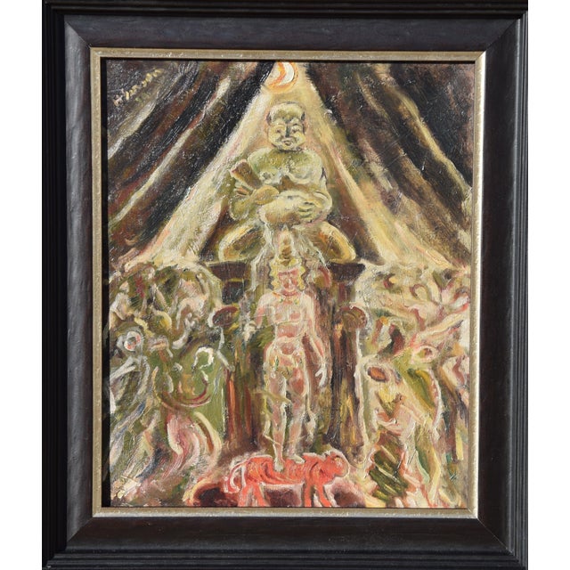 Modern Hans Gerson, Asian Scene, 1920, Oil on Canvas For Sale - Image 3 of 13