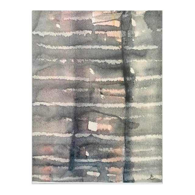 "Salton Sea #3" original watercolor painting on paper. Signed and framed.