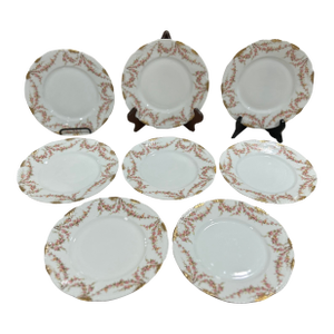 Late 19th Century Theodore Haviland Limoges Porcelain Salad/Dessert Plates- Set of 8