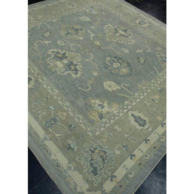 Turkish Turkish Oushak Square Rug 8'3" x 7'9" #18104 For Sale - Image 3 of 8