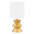 Mitzi Zoe 1-Light Small Table Lamp, Aged Brass Ceramic Gold For Sale