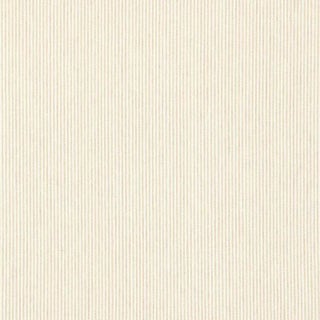 Schumacher Wesley Ticking Stripe Fabric in Sand For Sale