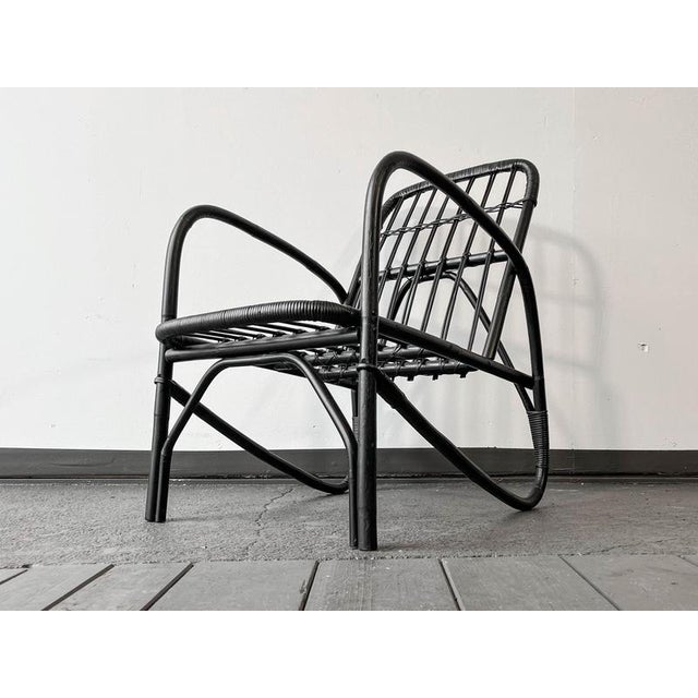 Black Chair in Bamboo For Sale - Image 13 of 18