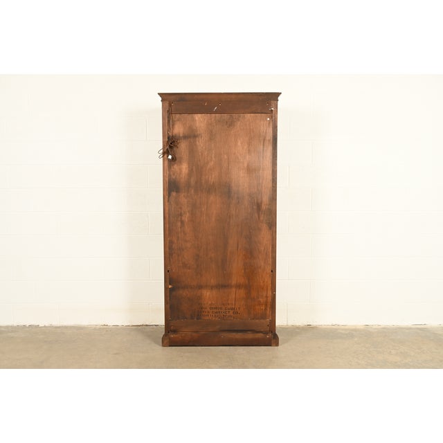 Davis Cabinet Co. French Regency Louis XVI Carved Cherry Wood Lighted Bookcase or Display Cabinet, Circa 1960s For Sale - Image 14 of 17