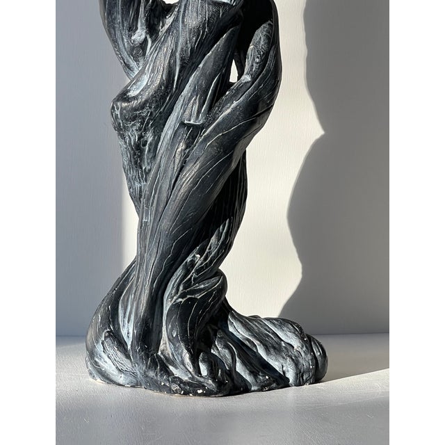 Vintage Sculptural Twisted Table Lamp | John Dickinson–Style Organic Modern Statement | 1970s–1980s For Sale - Image 12 of 17