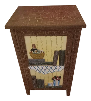 American Colonial Crackle Painted Cabinet