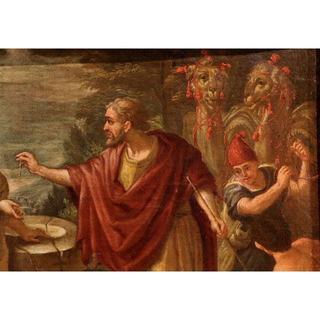 Rebecca at the Well Pietro Da Cortona, 1700s, Oil on Canvas For Sale - Image 13 of 16