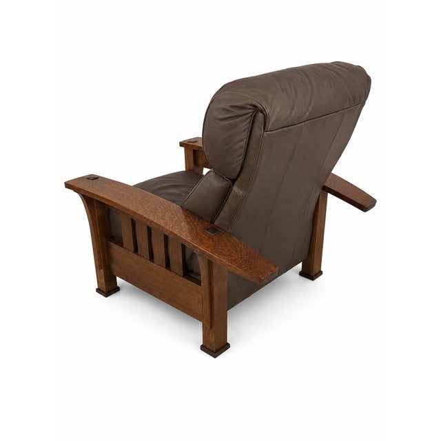 Stickley Stickley Bow Arm Mission Stlye Recliners For Sale - Image 4 of 4