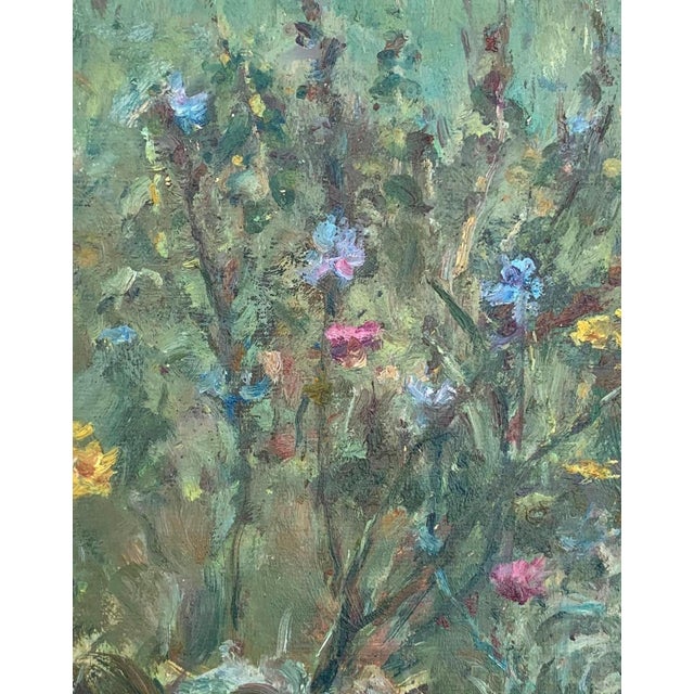 Summer Floral Oil Painting, Ukrainian Impressionism, 1970s Soviet Art 38-30 For Sale - Image 4 of 6