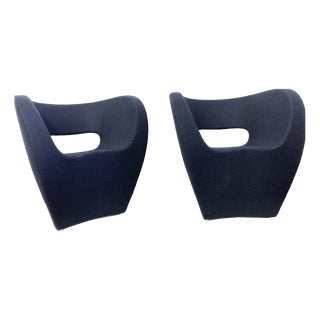 Victoria & Albert Armchairs in Black by Ron Arad for Moroso, 2000s, Set of 2 For Sale