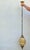 Light Pendant : Vintage Murano Style Very Large Oval Shaped Blown Glass Pendant With “Onyx” Glass Swirl Golden Coloration and Brass Fittings For Sale In Los Angeles - Image 6 of 12