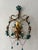 French Turquoise Green Murano Beads Rock Crystal Swags Sconces For Sale - Image 4 of 7
