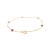 Metal 18k Gold Mozambique Ruby Diamond Station Chain Bracelet For Sale - Image 7 of 14