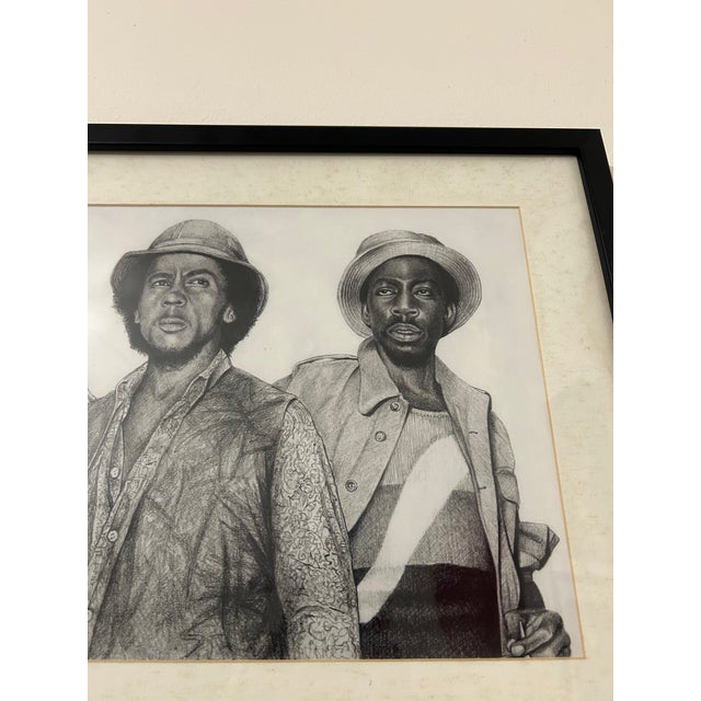 Howard Moo Young — Original Pencil Portrait of Bob Marley, Peter Tosh & Bunny Wailer, Signed For Sale - Image 6 of 10