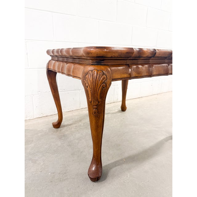 Ralph Lauren Mid 20th Century Neoclassical French Provincial Burlwood Walnut Scalloped End Tables - A Pair For Sale - Image 4 of 12